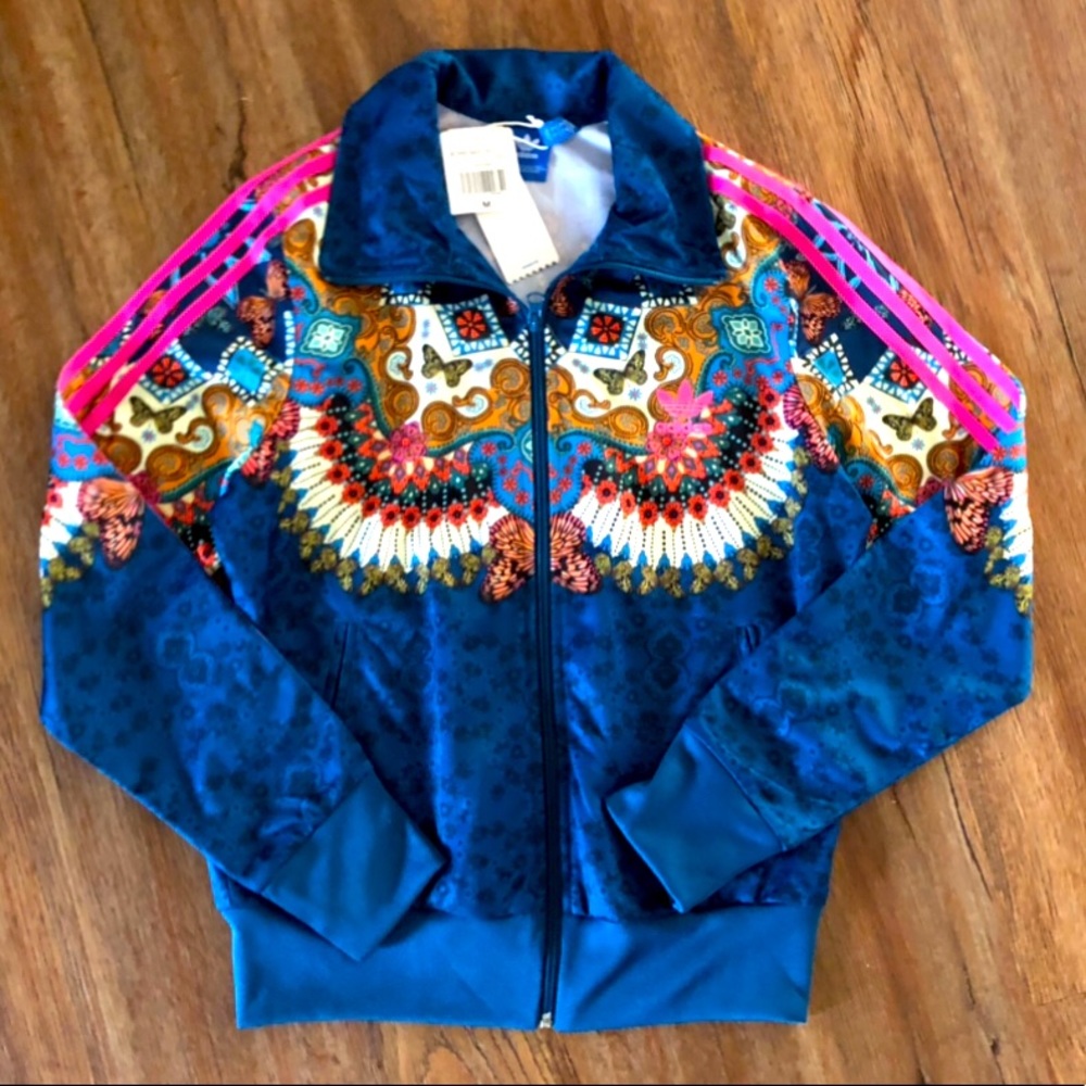 BNWT Adidas Borbomix Track Jacket Butterfly Floral Brasil FARM